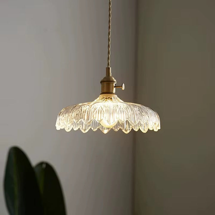 Vintage-Inspired Clear Glass Pendant