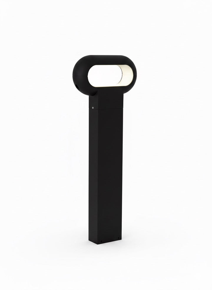 Modern Black Outdoor Bollard Light
