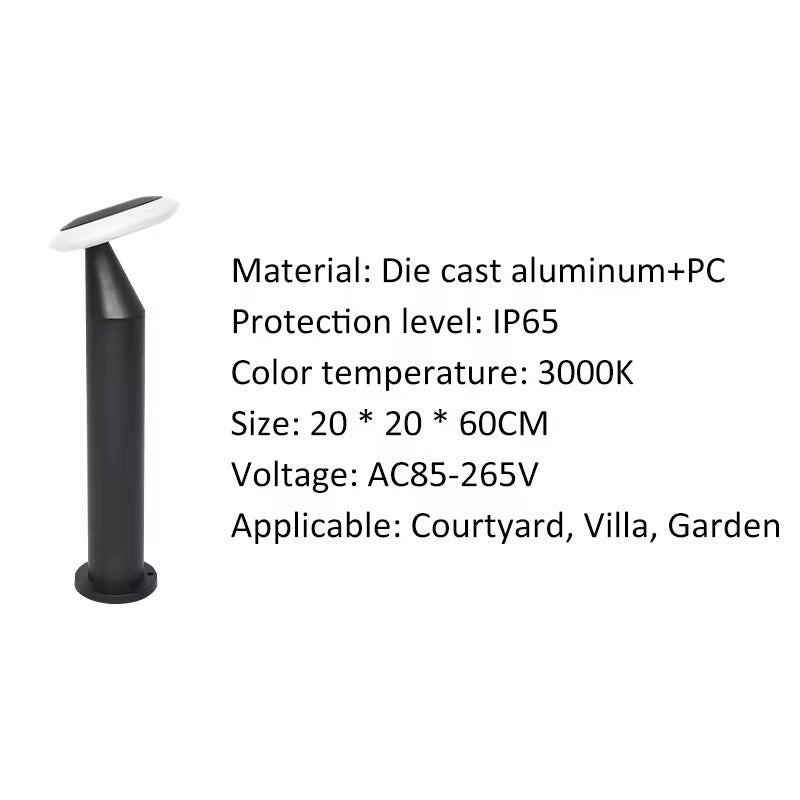 Modern Black LED Bollard Light