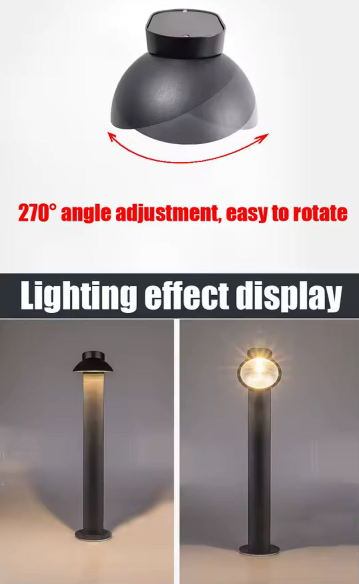Modern Cylindrical Bollard Light