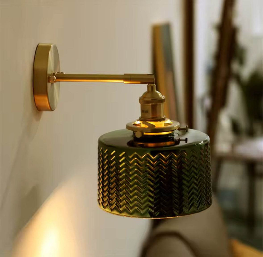 Green Glass Wall Lamp