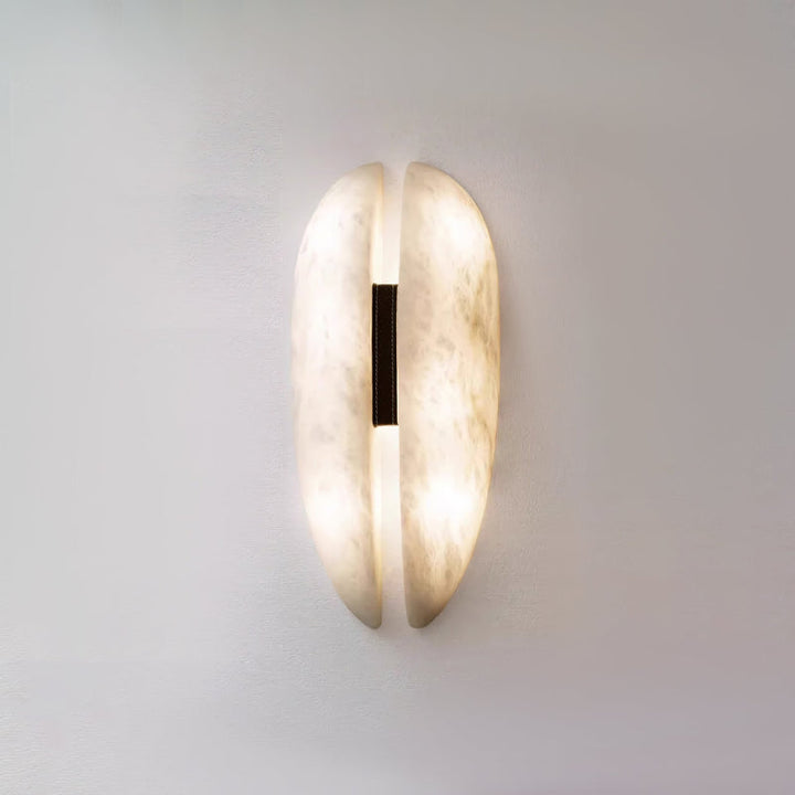 Sculptural White Oval Wall Light