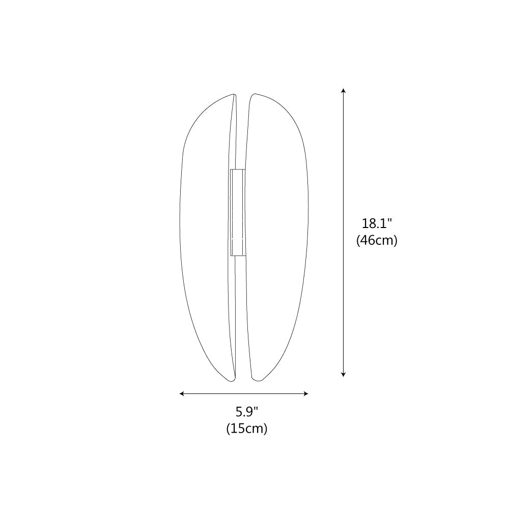 Sculptural White Oval Wall Light