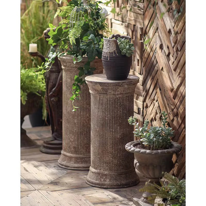 Set of Rustic Decorative Pedestal Columns