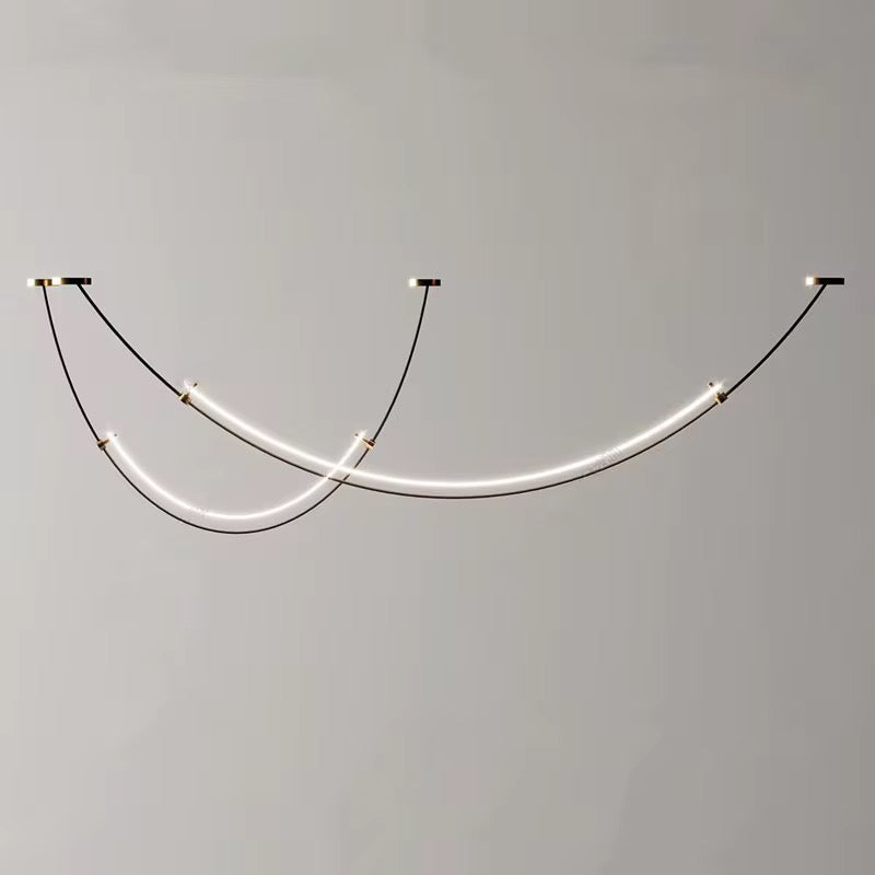 Minimalist Flexible LED Rope Pendant Light set of 2