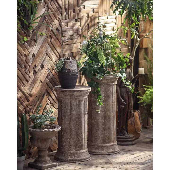 Set of Rustic Decorative Pedestal Columns