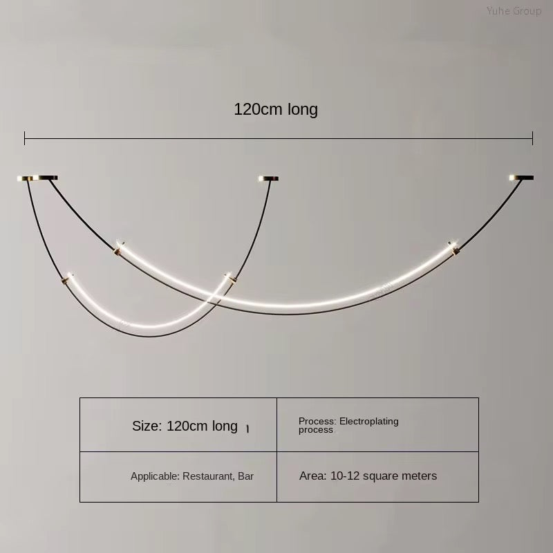 Minimalist Flexible LED Rope Pendant Light set of 2