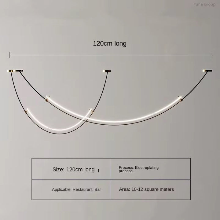 Minimalist Flexible LED Rope Pendant Light set of 2