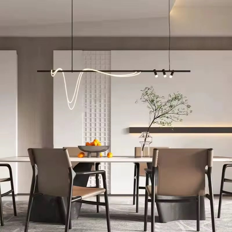 Modern Wave LED Sculptural Pendant Light