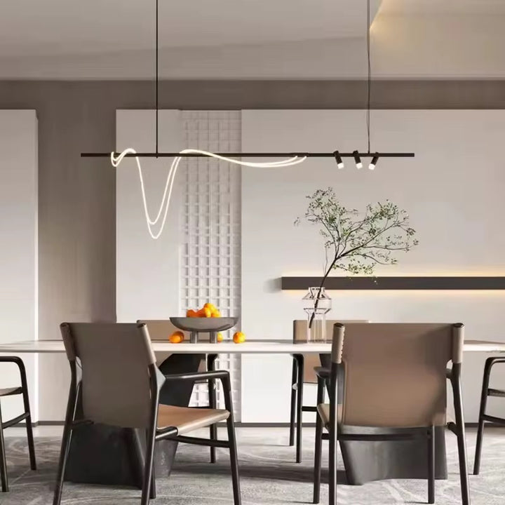 Modern Wave LED Sculptural Pendant Light