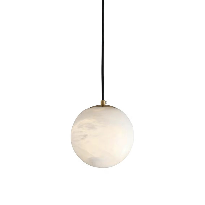 Modern Marble Effect Globe LED Pendant Light – Gold