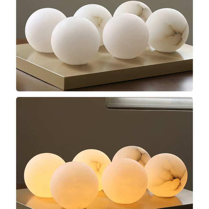 Modern Marble Effect Globe LED Pendant Light – Gold