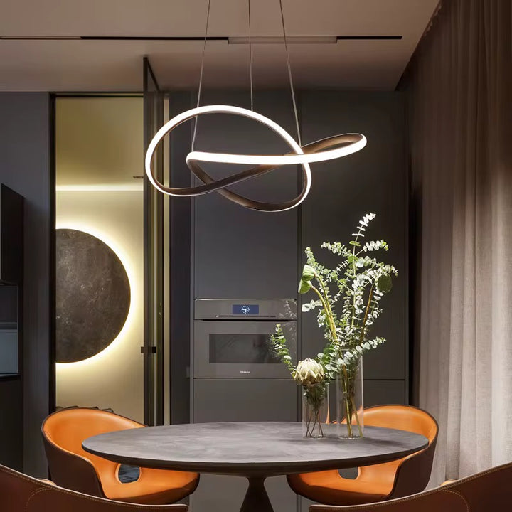 Modern Black Infinity LED Pendant Chandelier