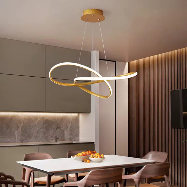 Modern Black Infinity LED Pendant Chandelier