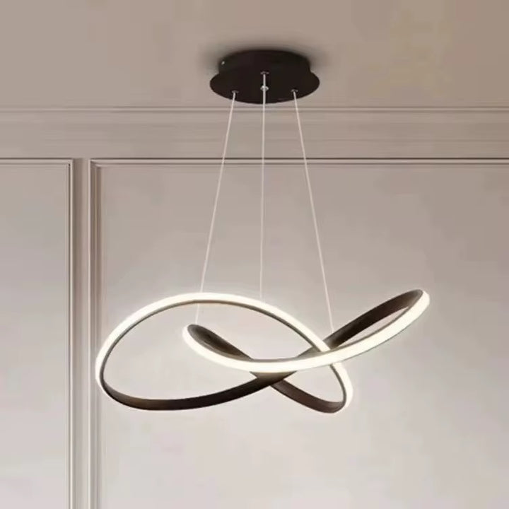 Modern Black Infinity LED Pendant Chandelier