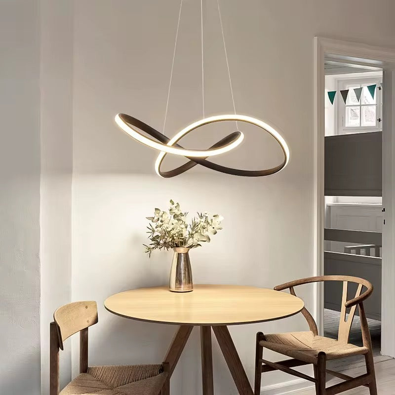 Modern Black Infinity LED Pendant Chandelier