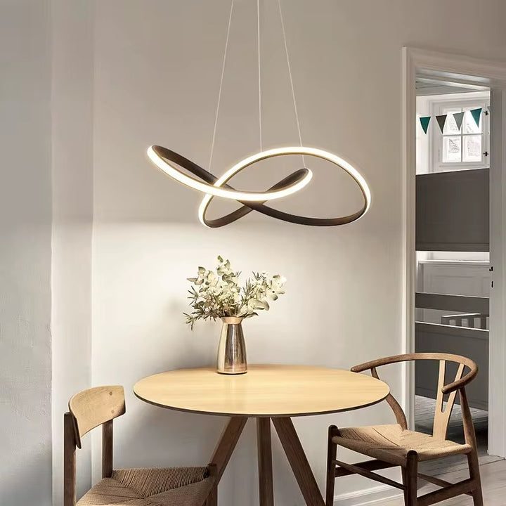 Modern Black Infinity LED Pendant Chandelier
