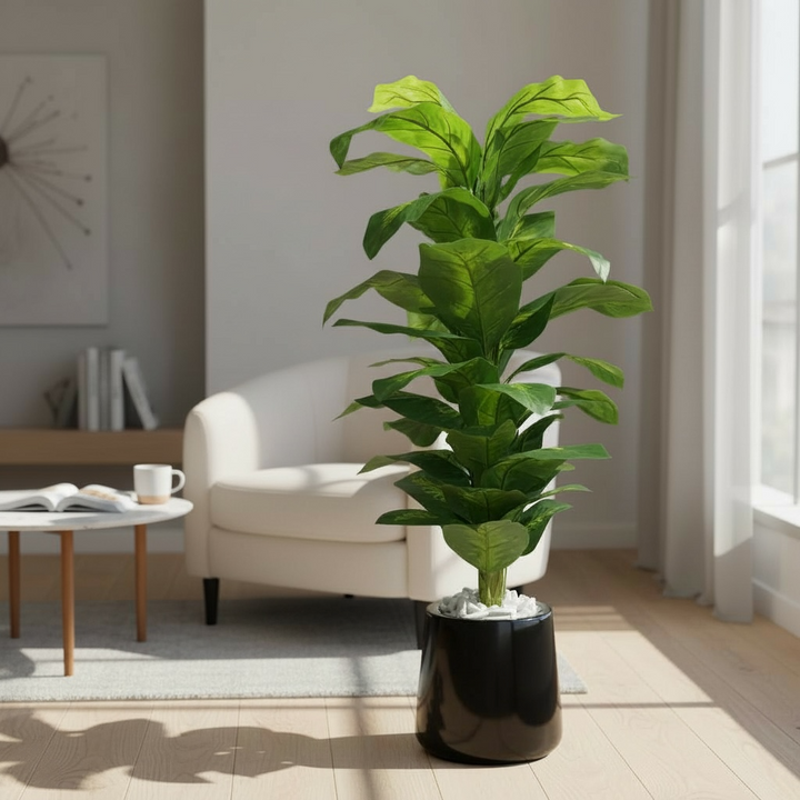 Artificial Indoor Plant in Fiberglass Pot