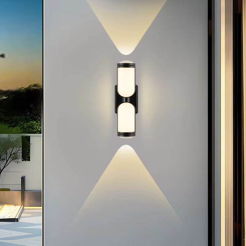 Dual Cylinder Outdoor Wall Light