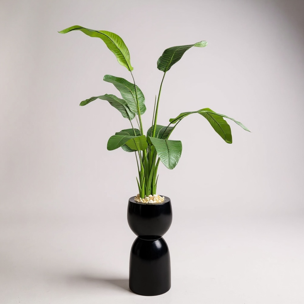 Artificial Bird of Paradise Plant in Fiberglass Pot