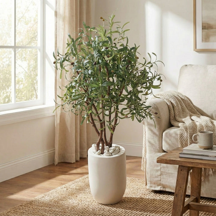 Artificial Olive Tree in Fiberglass Pot