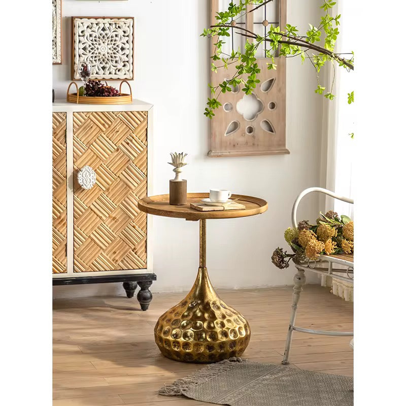 Gold Base Accent Table
