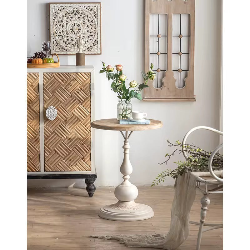 Vintage Pedestal Side Table