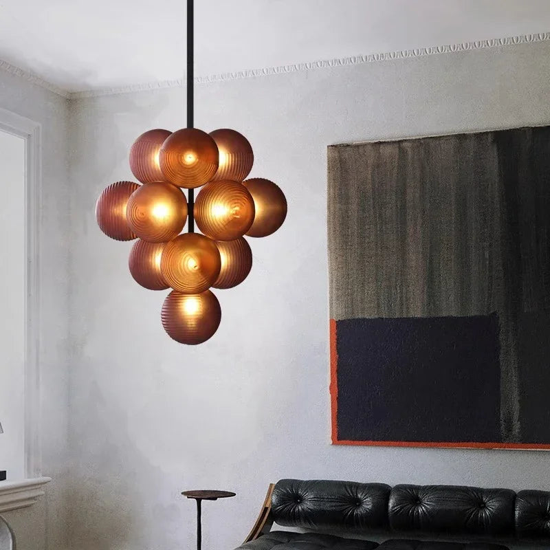 Sculptural Cluster Globe Pendant Light