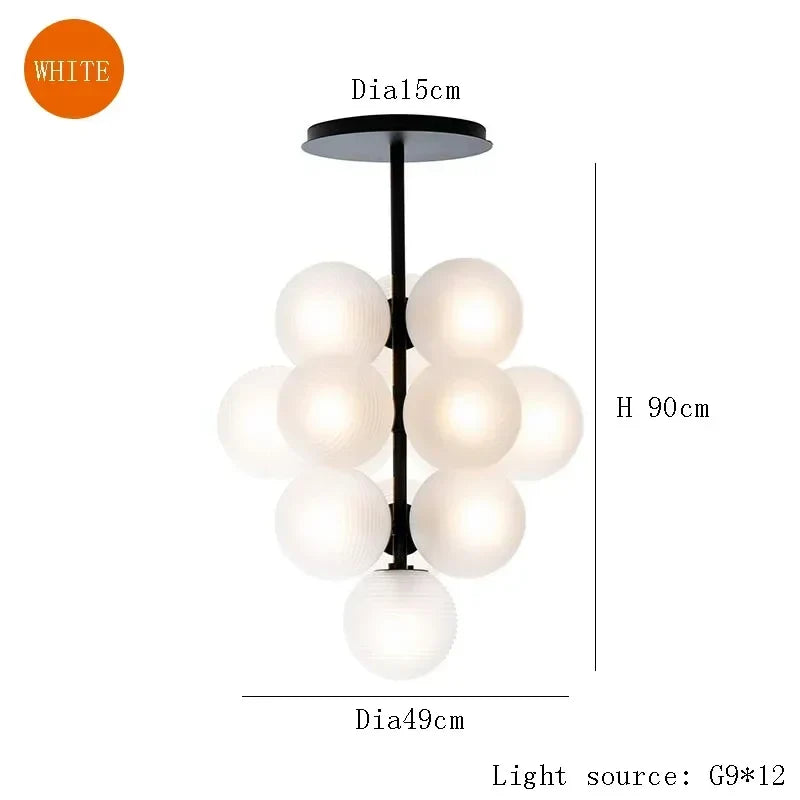 Sculptural Cluster Globe Pendant Light