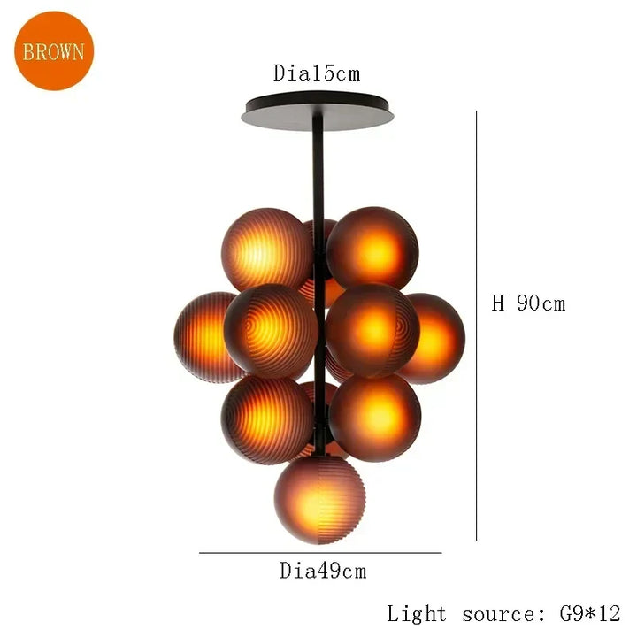 Sculptural Cluster Globe Pendant Light