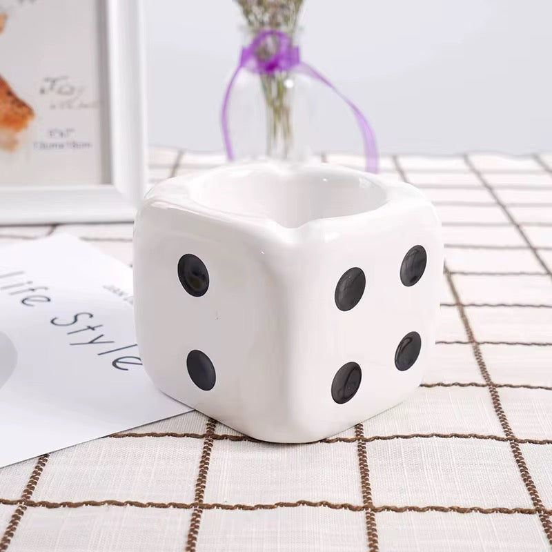 Ceramic Dice Decorative Ashtray