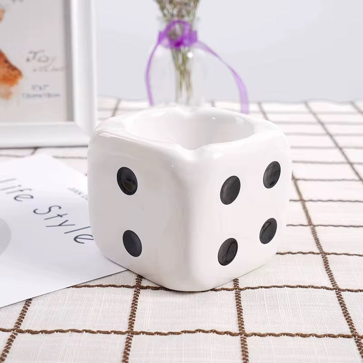 Ceramic Dice Decorative Ashtray