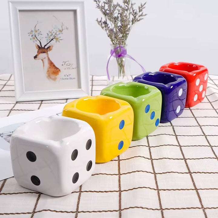 Ceramic Dice Decorative Ashtray