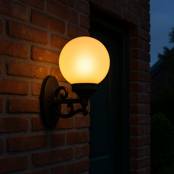 Classic Outdoor Wall Light with Globe Shade