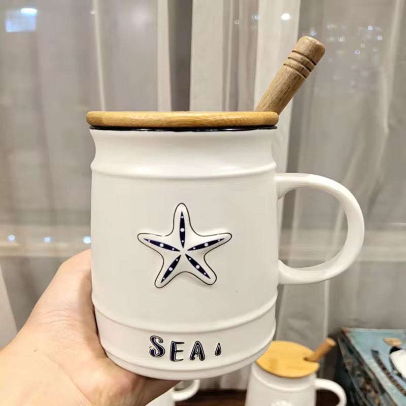 Shell Mug with Lid