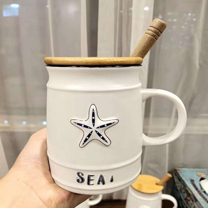 Shell Mug with Lid