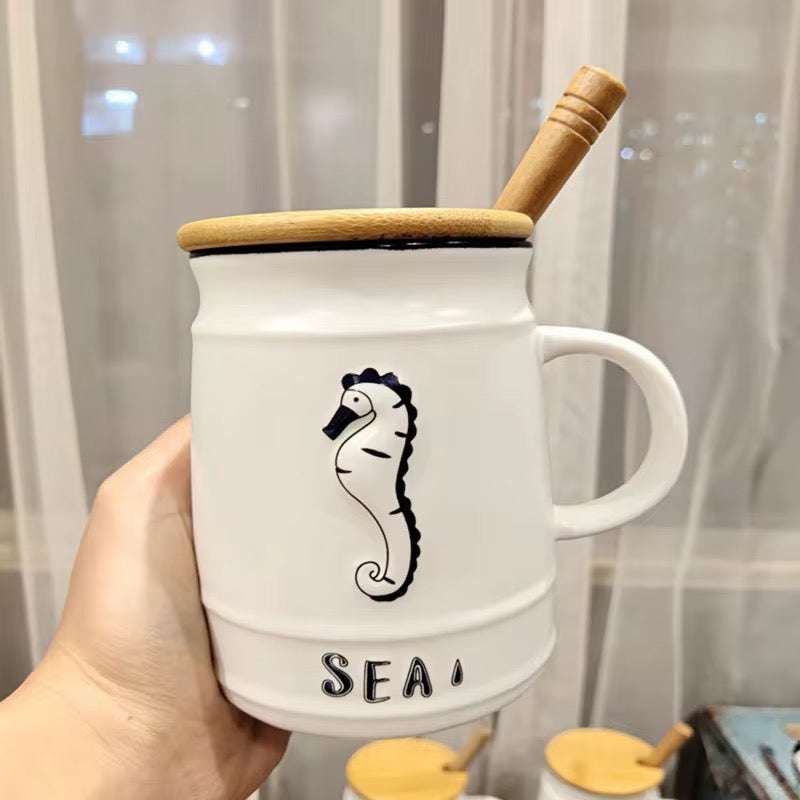 Shell Mug with Lid