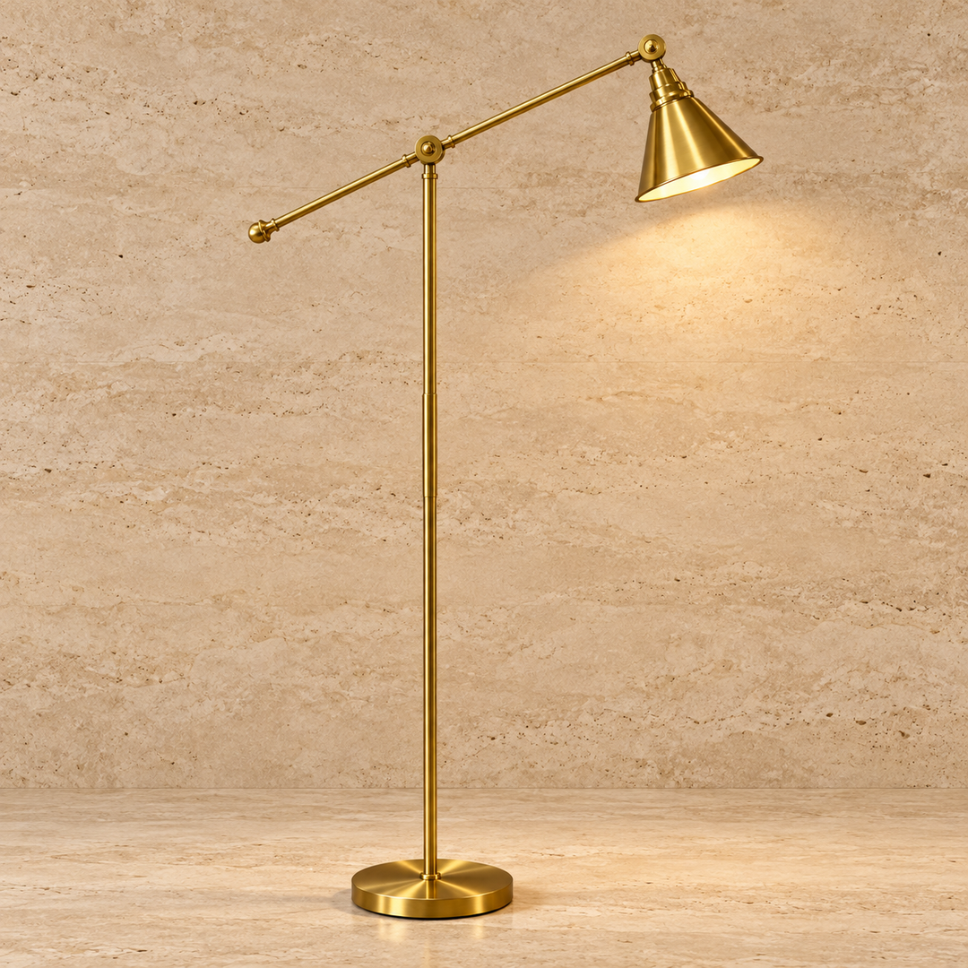 Vintage Brass Floor Lamp
