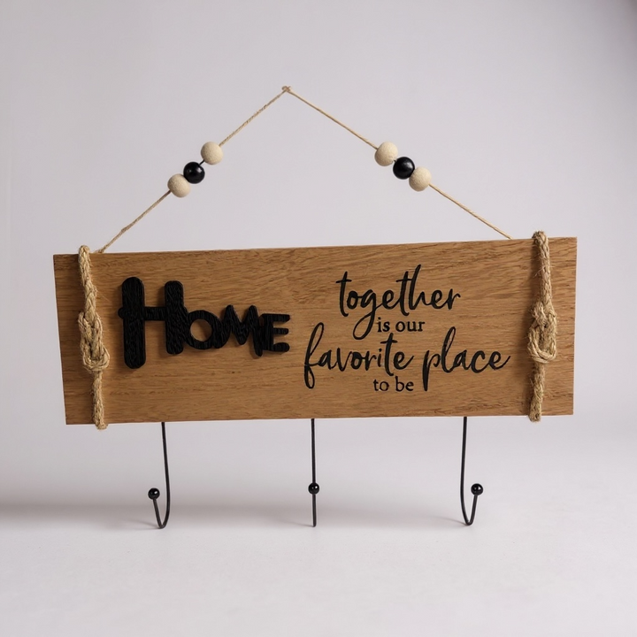 Rustic Wooden Home Key Holder