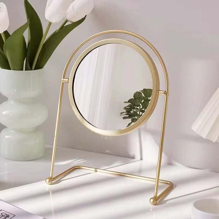 Gold Table Mirror ( Round )
