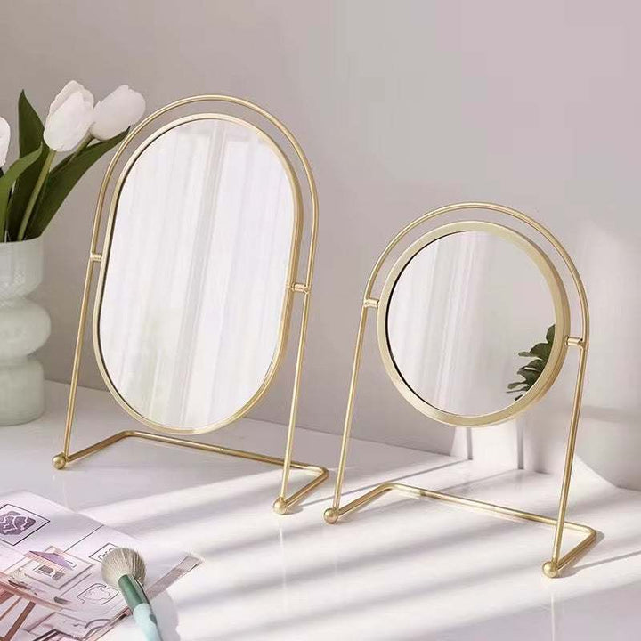 Gold Table Mirror ( Round )