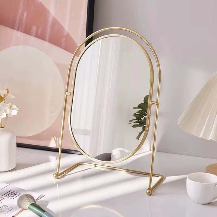Gold Table Mirror ( Round )
