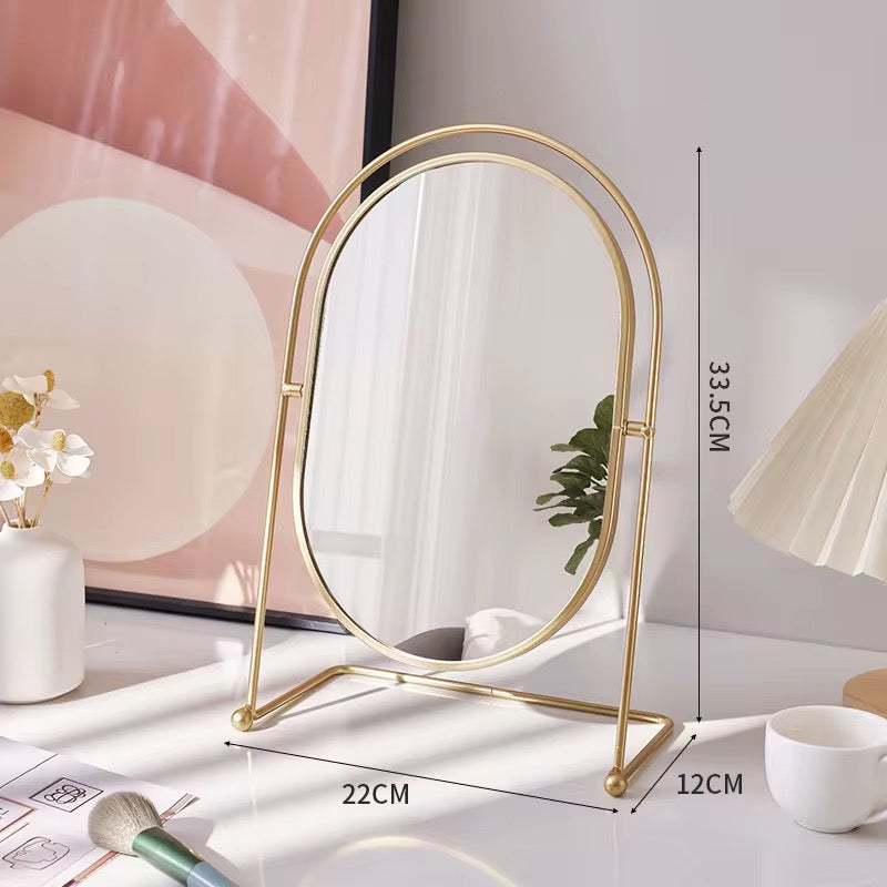 Gold Table Mirror ( Round )