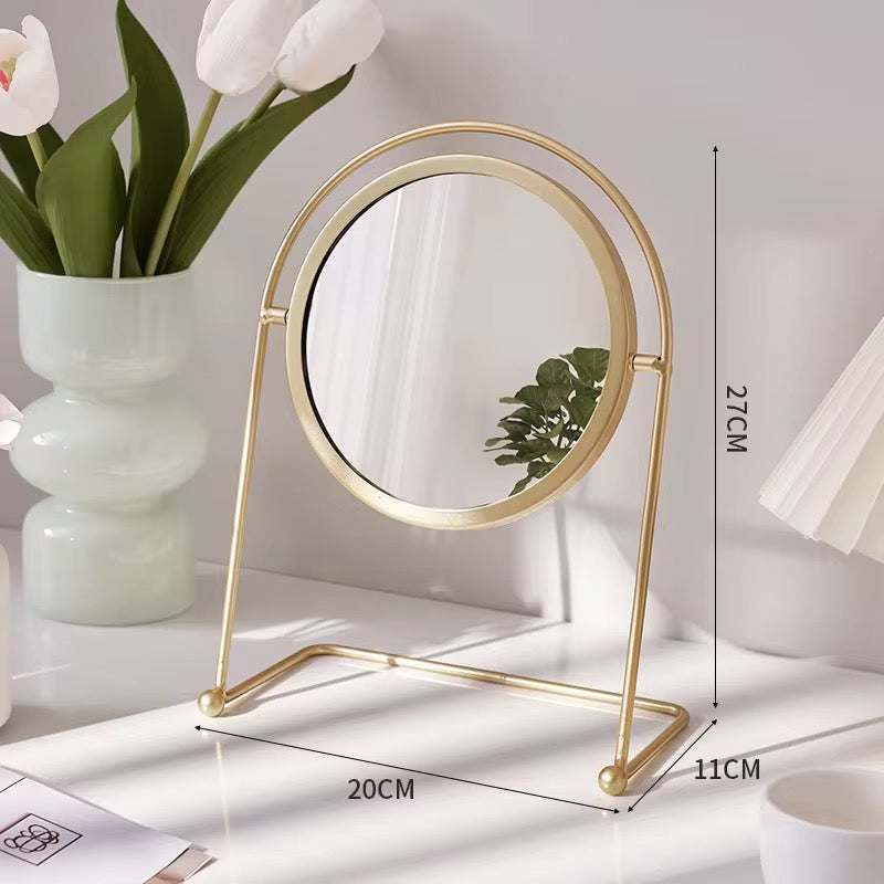 Gold Table Mirror ( Round )