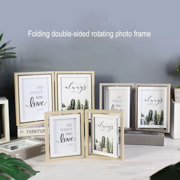 Minimalist Double Wooden Photo Frame