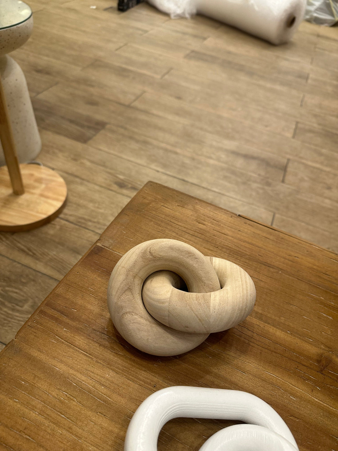 Abstract Ceramic Knot Sculpture