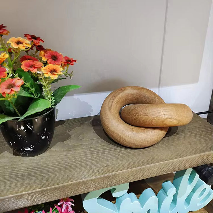 Abstract Ceramic Knot Sculpture