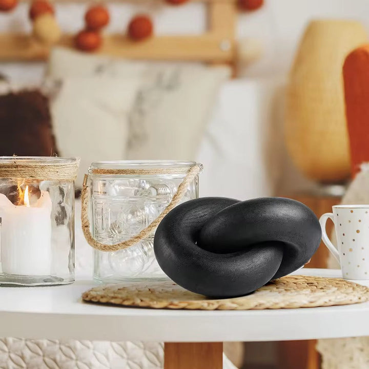 Abstract Ceramic Knot Sculpture