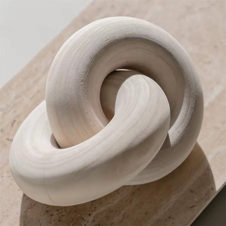 Abstract Ceramic Knot Sculpture