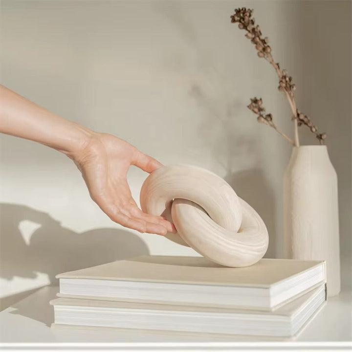 Abstract Ceramic Knot Sculpture